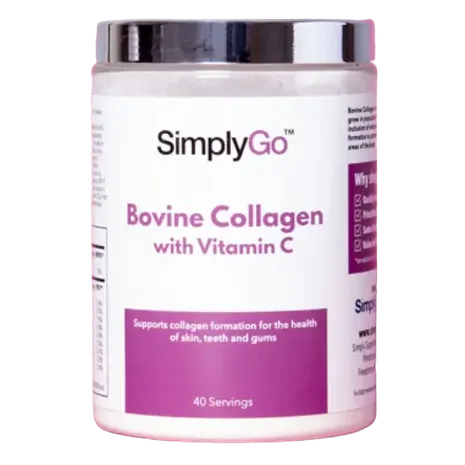 SimplyGo Bovine Collagen Powder with Vitamin C 200 g Powder