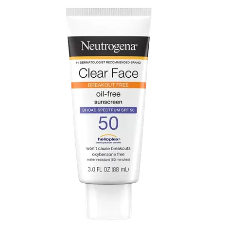Neutrogena Clear Face Liquid Lotion Sunscreen Broad Spectrum SPF 50 - 88ML