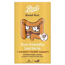 Boots Good Gut Live Friendly Bacteria + Women's Health Support 30 Capsules