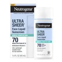 Neutrogena Ultra Sheer Face Liquid Mineral Sunscreen SPF 70 , 1.4 Fl.oz