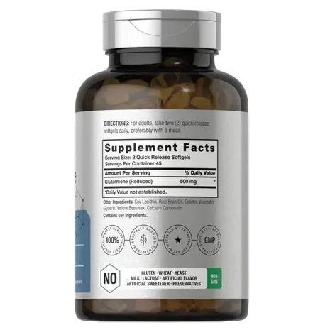 Horbaach Liposomal Glutathione Supplement 500mg - 90 softgels