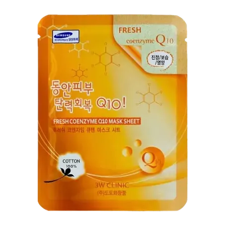 3W Clinic - Fresh Coenzyme Q10 Mask Sheet - 1pc