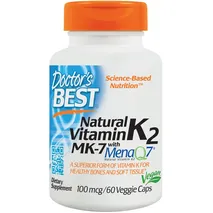 Doctor's Best Natural Vitamin K2 MK7 with MenaQ7, 100mcg - 60 vcaps