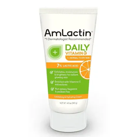 AmLactin Daily Vitamin C Cream -  7% Lactic Acid- 4.9 oZ