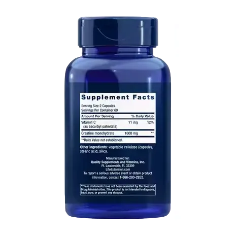 Life Extension Creatine Capsules - 120 caps