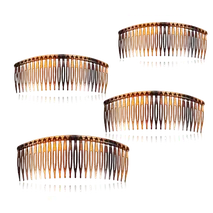 Boao 4 Packs Tort Slide Comb Tortoise Shell Side Comb Plain Hair Comb Large Tort Hair Combs Slides 12.5 cm Hair Side Comb Set