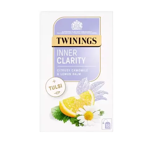 Twinings Inner Clarity Lemon Balm and Camomile Tea with Tulsi (18 Sachets)