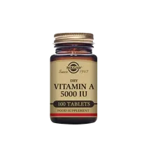 Solgar Dry Vitamin A 5000 IU Tablets - Pack of 100