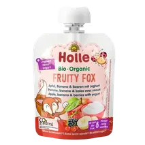 Holle Switzerland Organic Baby Food Pouch with Yogurt - Fruity Fox