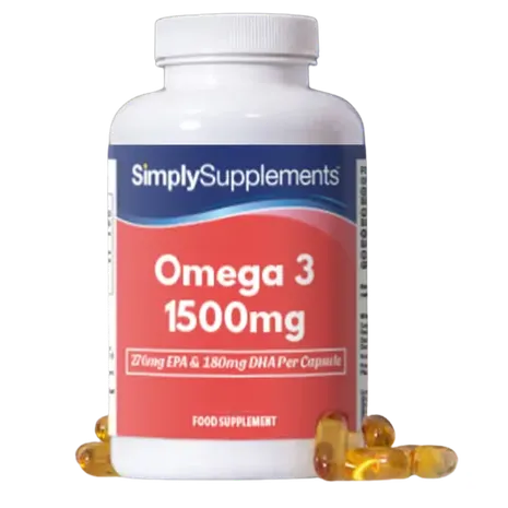 Simplysupplements High Strength Omega 3 Fish Oil 1500mg 120 Capsules
