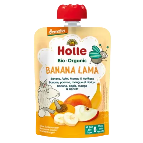 Holle Switzerland Organic Baby Food Pouches - Banana Lama