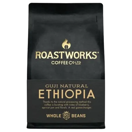 Roastworks Ethiopia Natural Whole Bean Coffee 200g