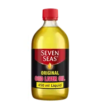 Seven Seas Cod Liver Oil Plus Omega-3 Fish Oil Liquid with Vitamin D 450ml