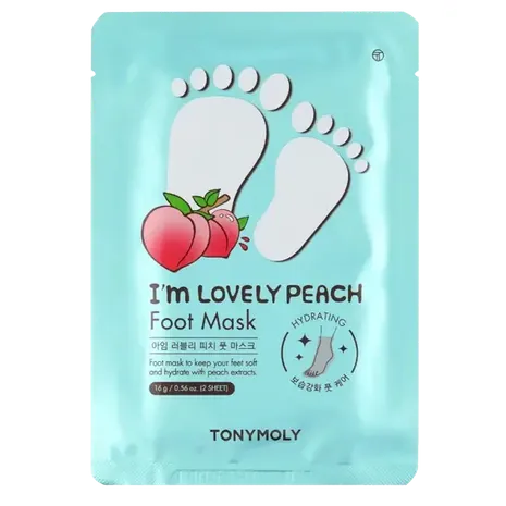 TONYMOLY I'm Lovely Peach Foot Mask 5 pcs